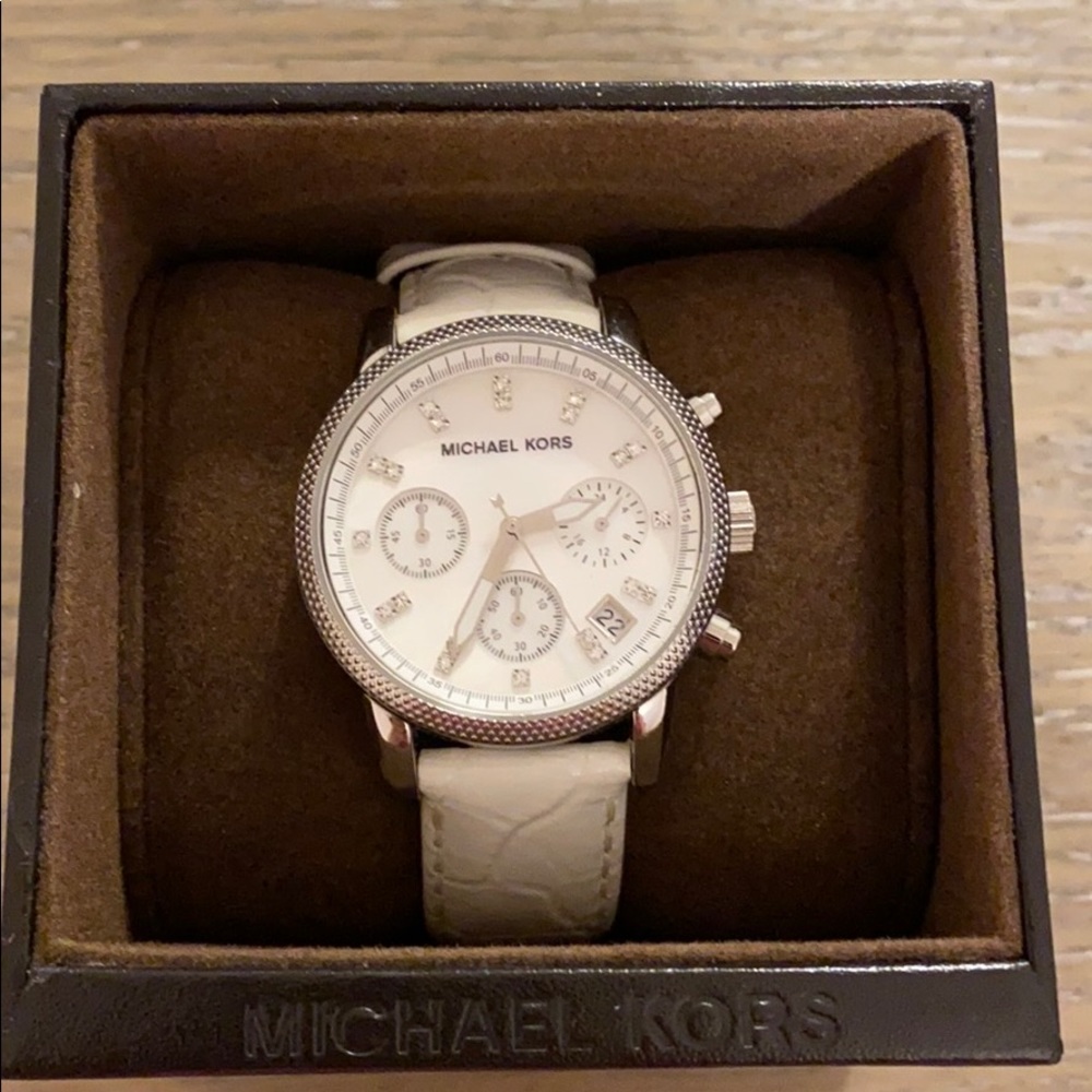 Michael Kors Leather Band Watch